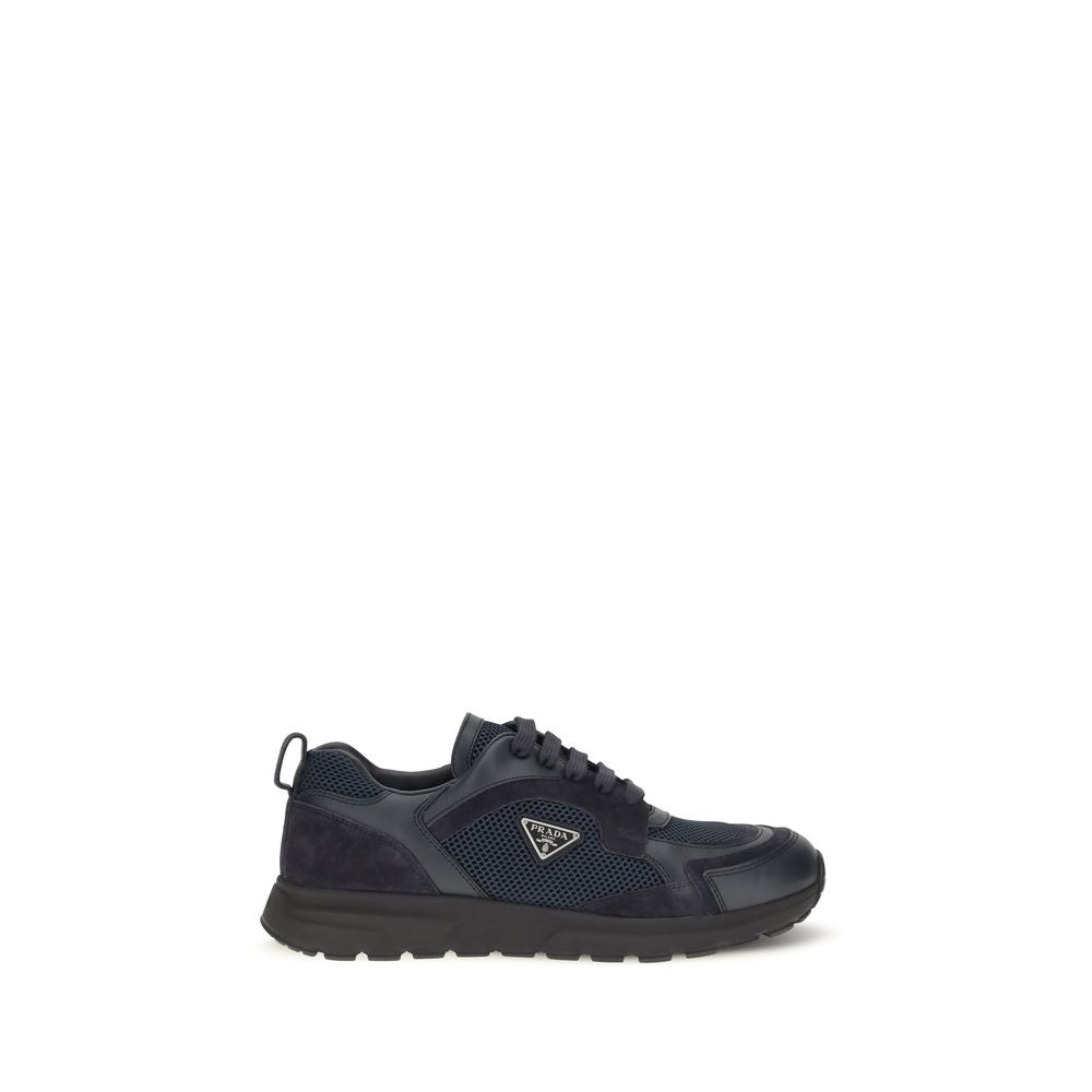 Prada Blaue Stoff-Sneaker für Sport