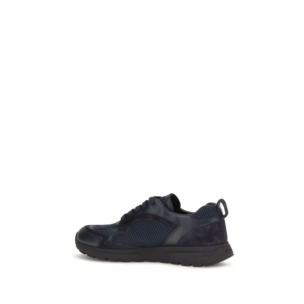 Prada Blaue Stoff-Sneaker für Sport