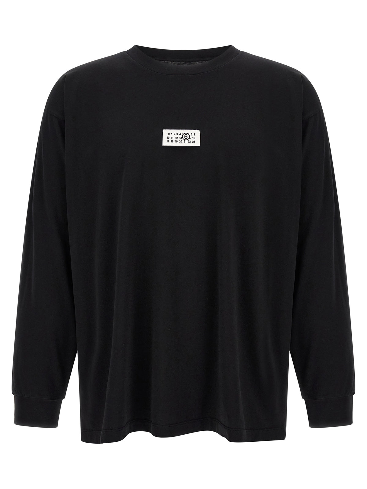 MM6 Maison Margiela Schwarzes Baumwoll-T-Shirt