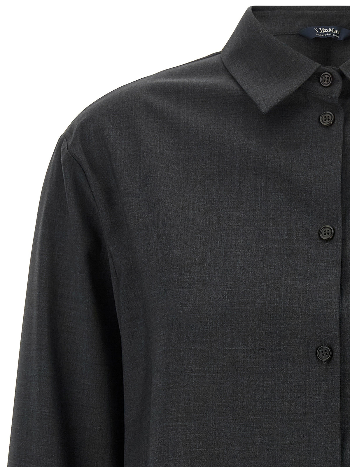 'S Max Mara Graue Wollbluse