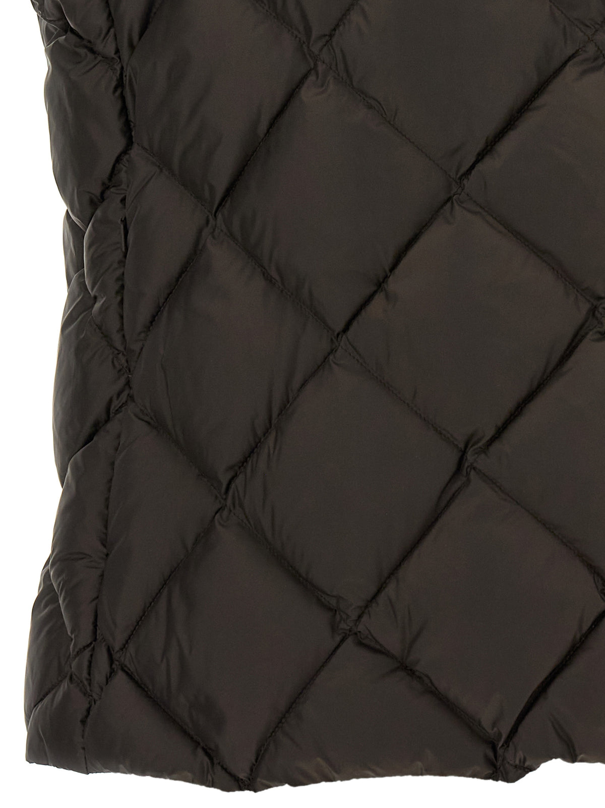 Max Mara Braune ärmellose Jacke aus Polyester