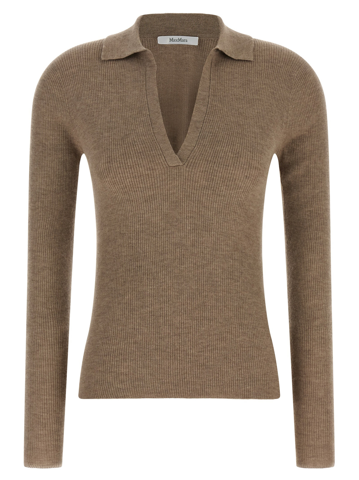 Max Mara Beige Kaschmir-Poloshirt