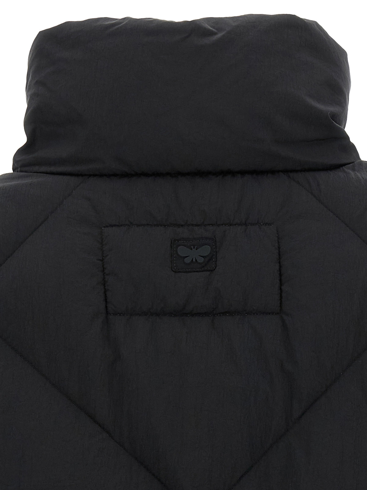 Max Mara Schwarze Polyamid-Jacke in voller Länge