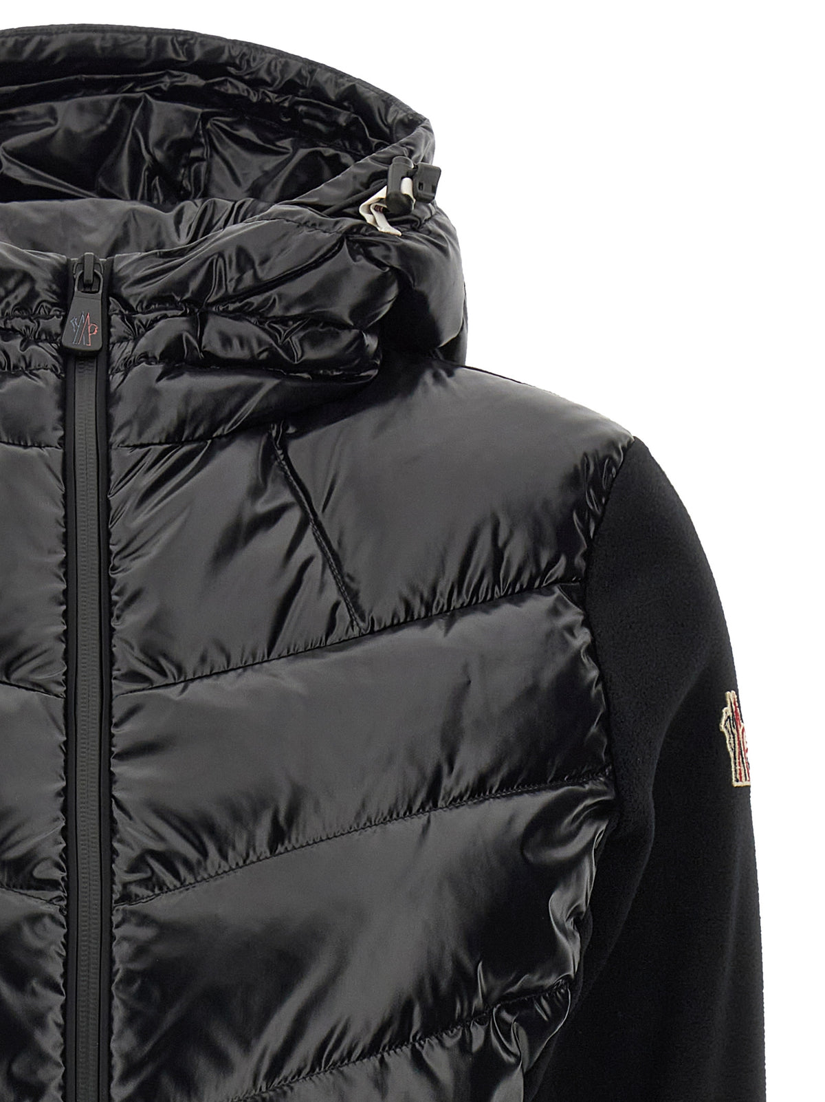 Moncler Grenoble Schwarzer Cardigan aus Polyamid