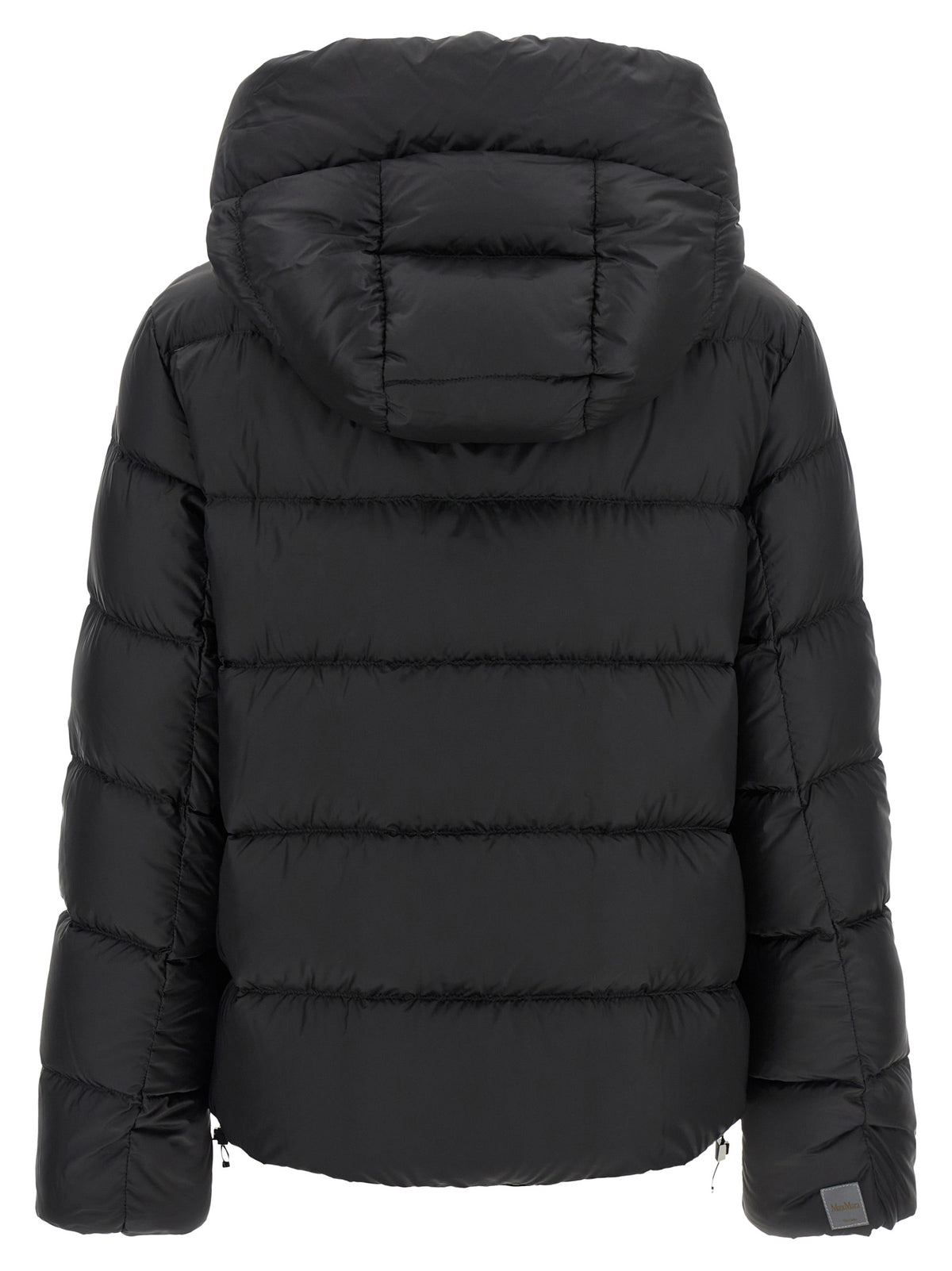 Max Mara Schwarze Polyester-Jacke in voller Länge
