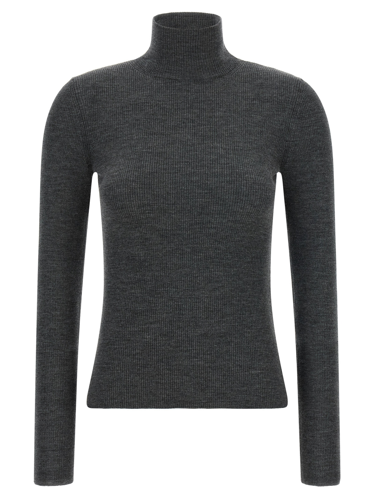 Max Mara Grauer Cardigan aus reiner Schurwolle