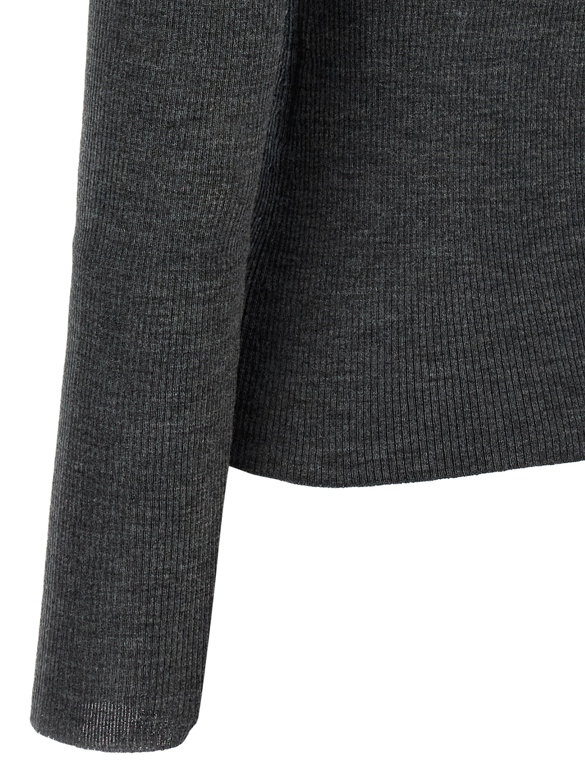 Max Mara Grauer Cardigan aus reiner Schurwolle