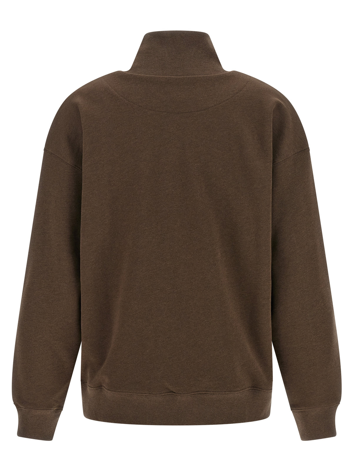 Maison Kitsuné Brauner Pullover aus Bio-Baumwolle