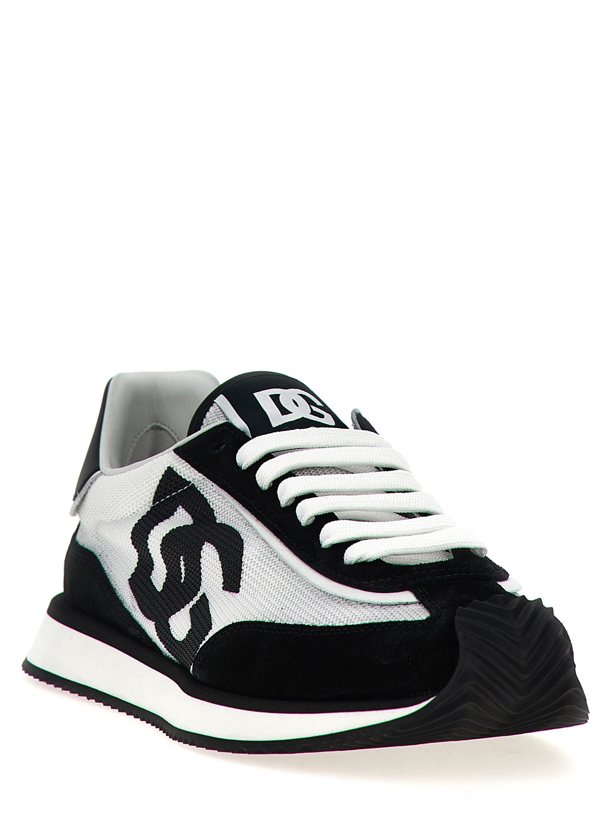 Dolce & Gabbana Zweifarbige Kalbsleder-Sneaker im Athletic-Stil