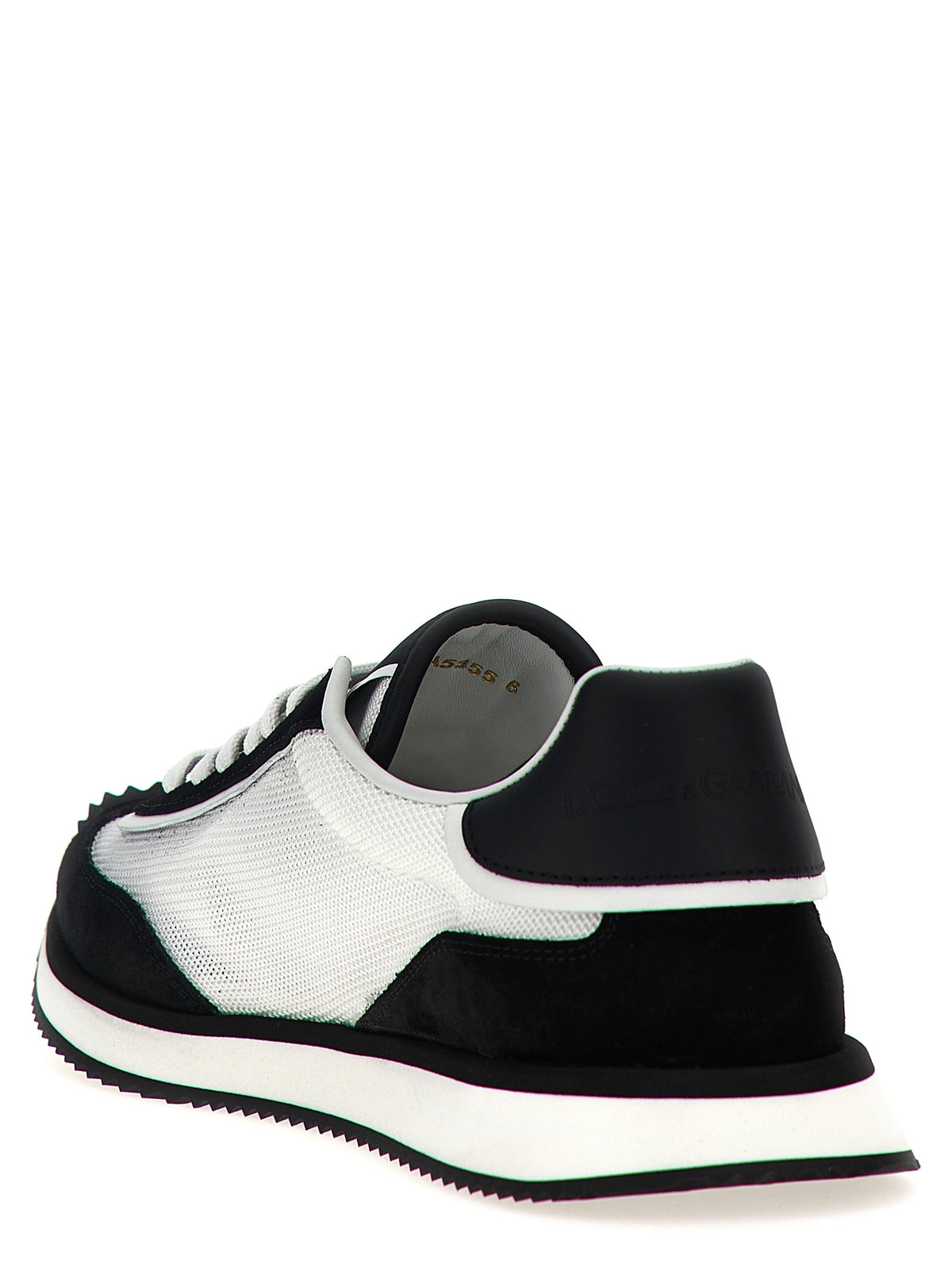 Dolce & Gabbana Zweifarbige Kalbsleder-Sneaker im Athletic-Stil