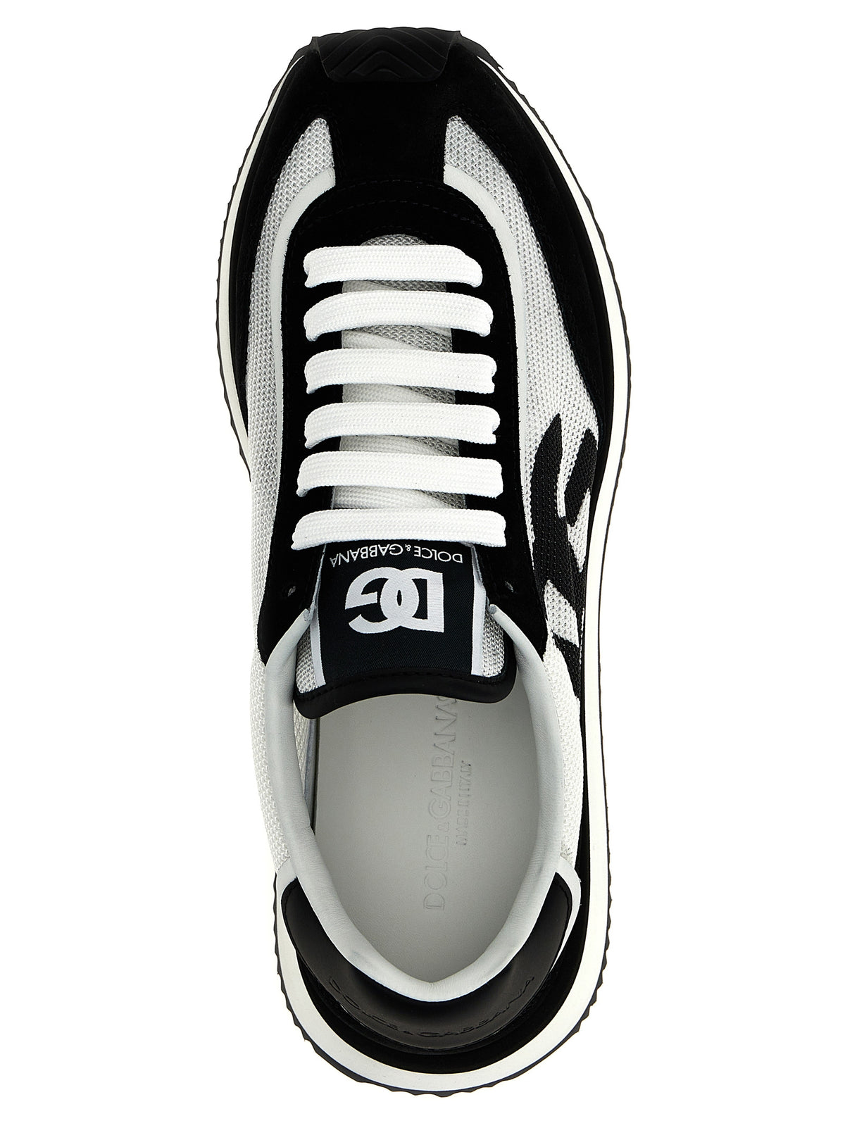 Dolce & Gabbana Zweifarbige Kalbsleder-Sneaker im Athletic-Stil