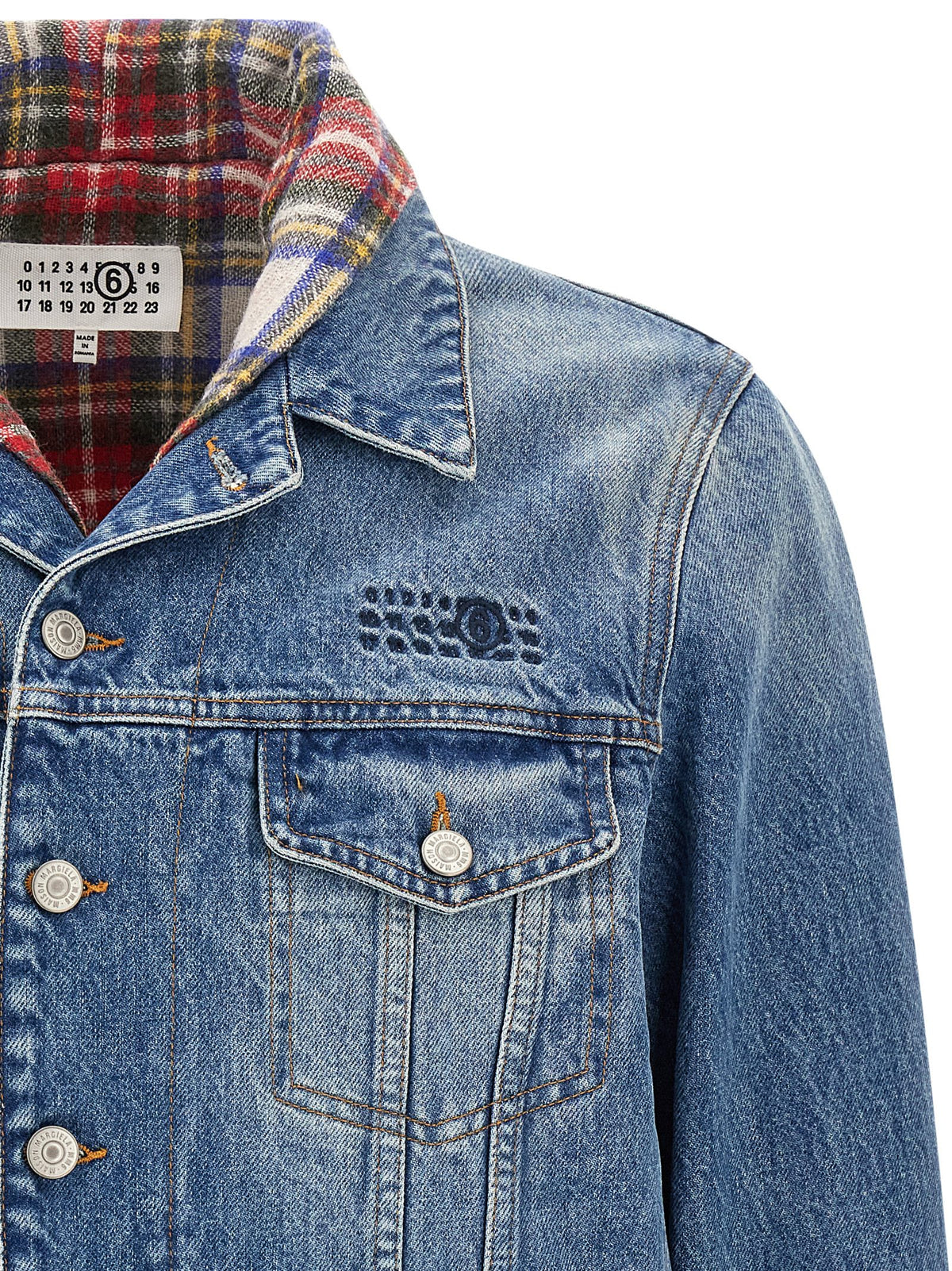 MM6 Maison Margiela Blaue Jeansjacke aus Baumwolle