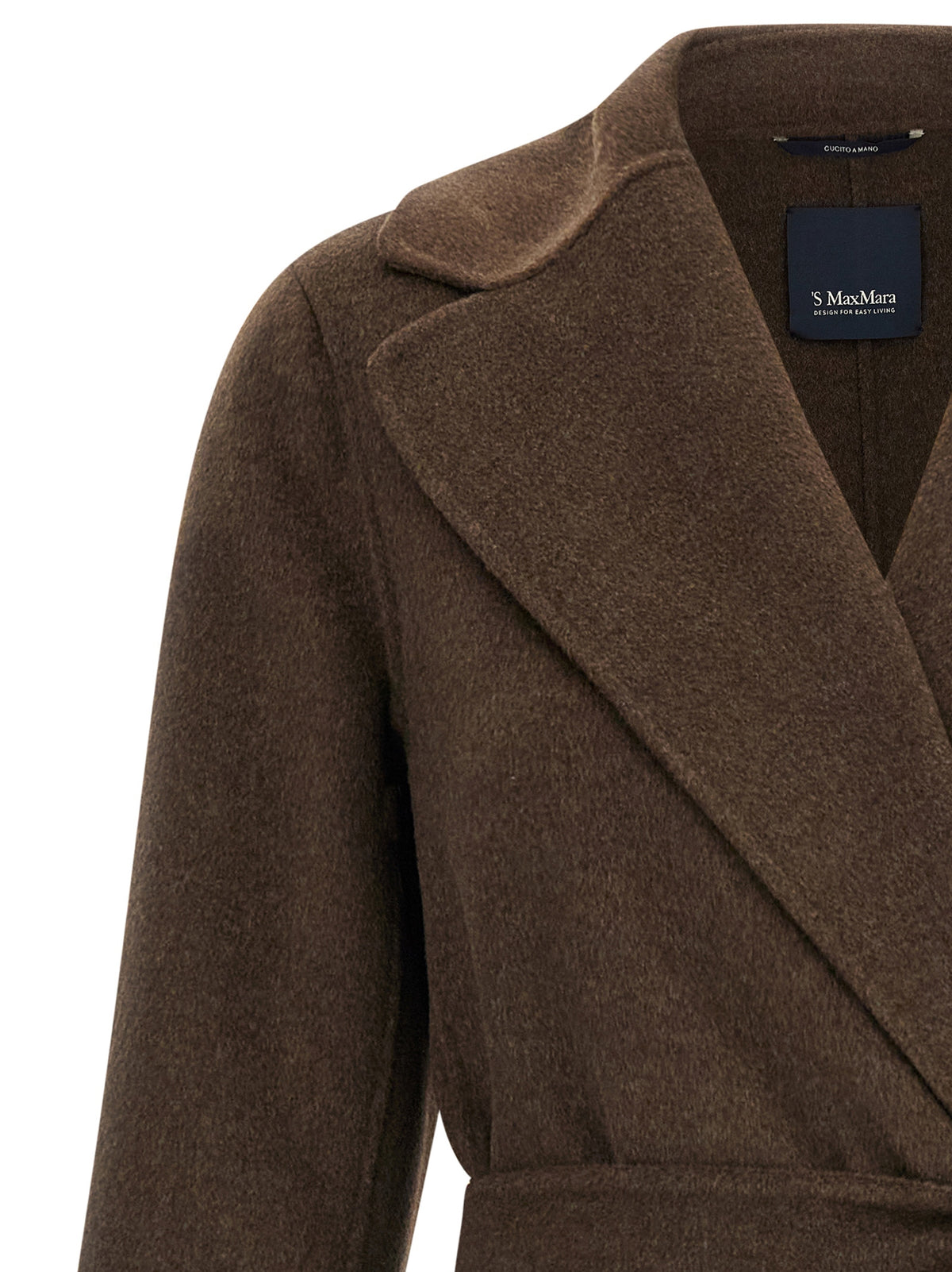 'S Max Mara Mantel aus reiner Schurwolle in Braun