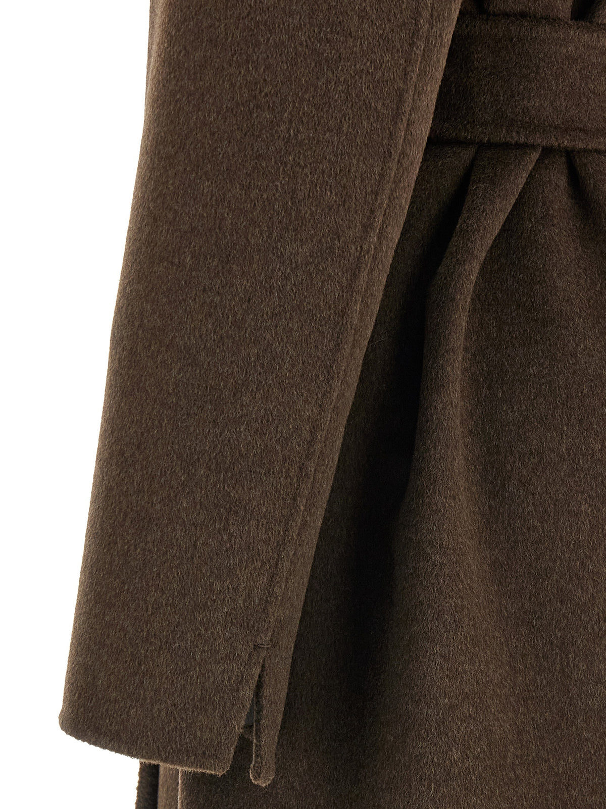 'S Max Mara Mantel aus reiner Schurwolle in Braun