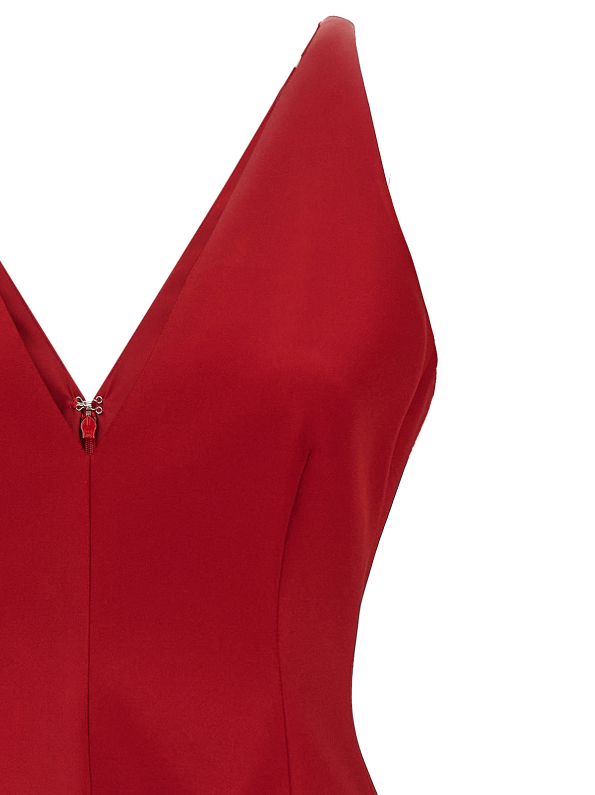 Sportmax Rotes Midikleid aus Acetat