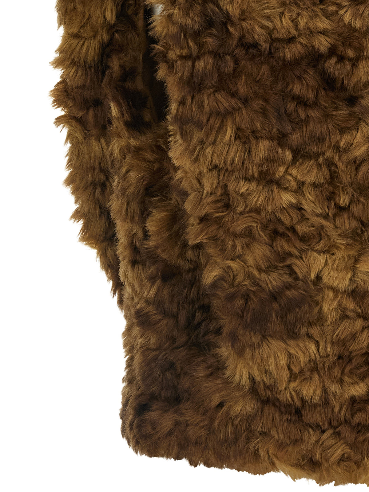 Isabel Marant Étoile Braune Marabou-Weste ohne Ärmel