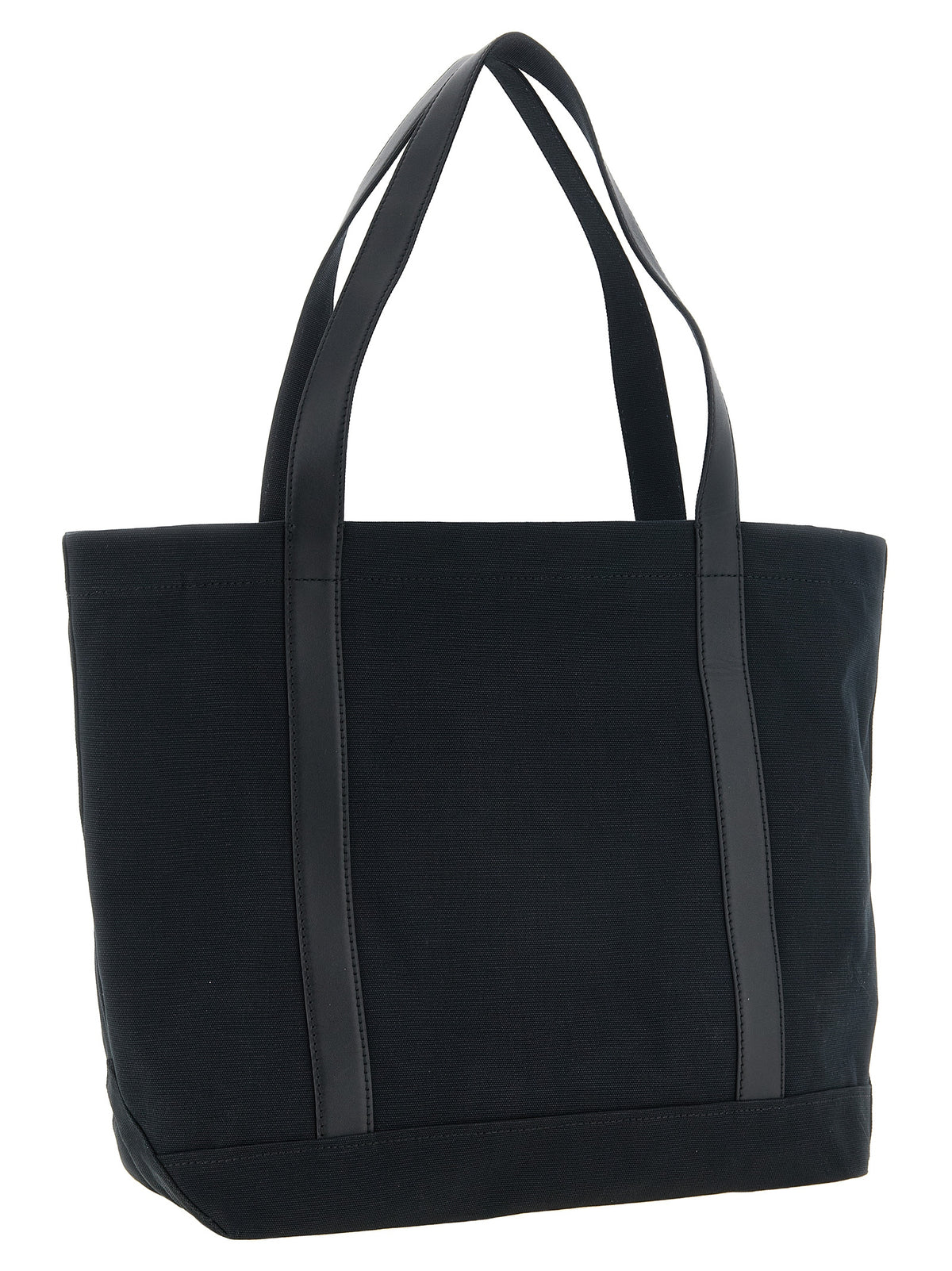 Maison Kitsuné Schwarze Baumwolltasche