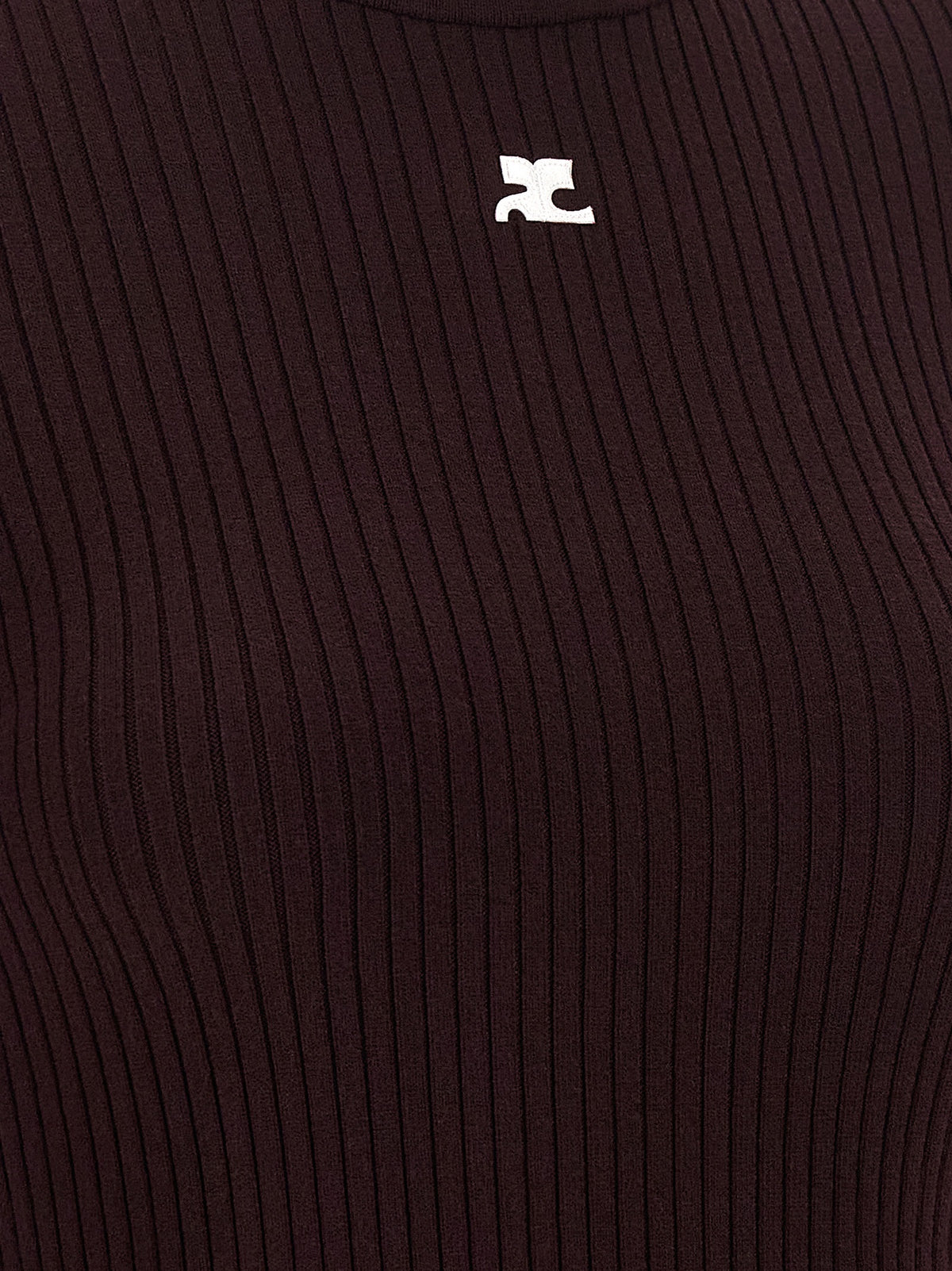 Courrèges Bordeaux Viskose Sweatshirt