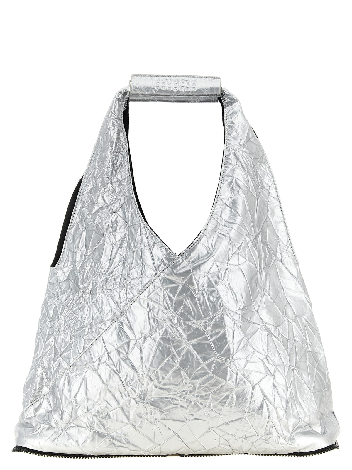 MM6 Maison Margiela Silberne Einkaufstasche aus Polyethylen