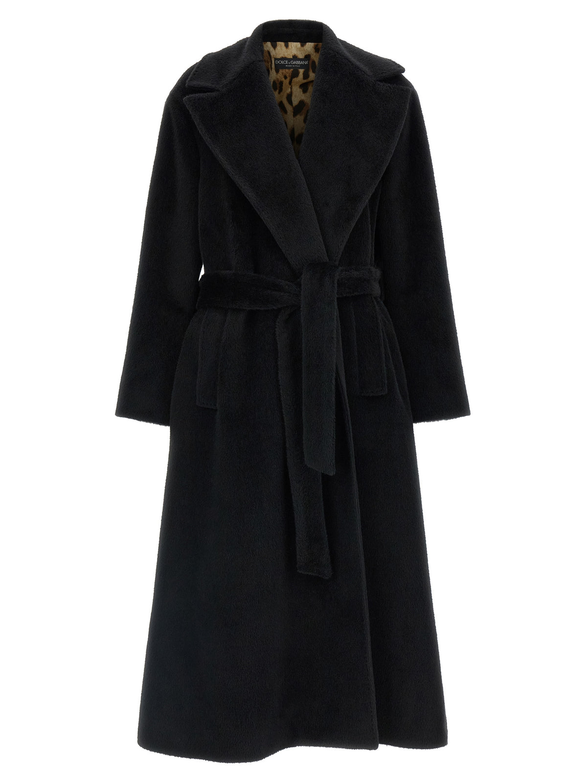 Dolce & Gabbana Schwarzer Wollmantel