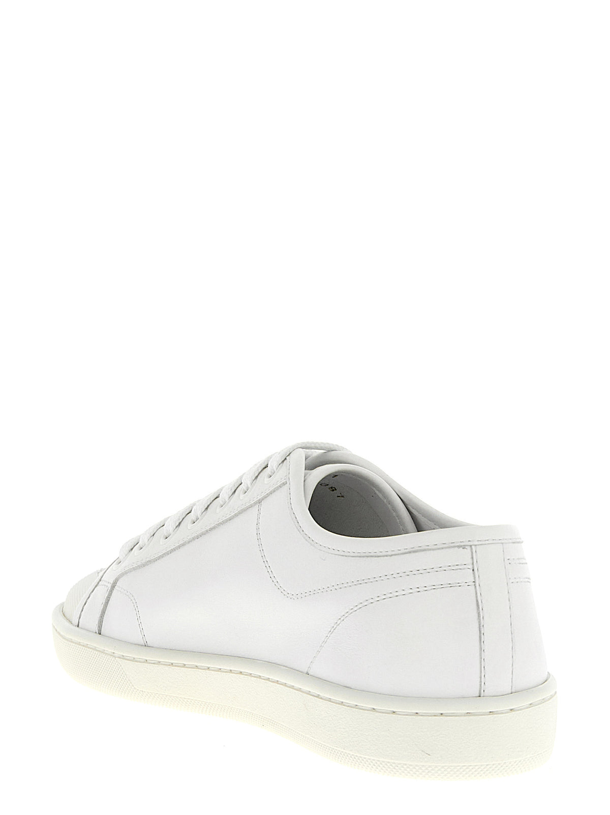 Saint Laurent Weiße Kalbsleder Low-Top-Sneaker