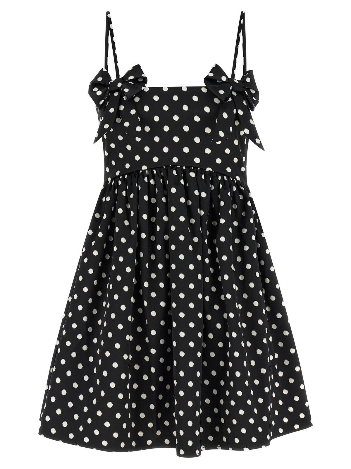 Ganni Schwarzes Polyester-Kurzkleid