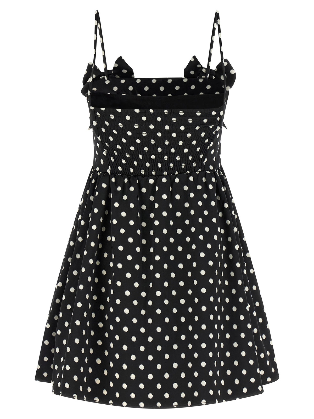 Ganni Schwarzes Polyester-Kurzkleid