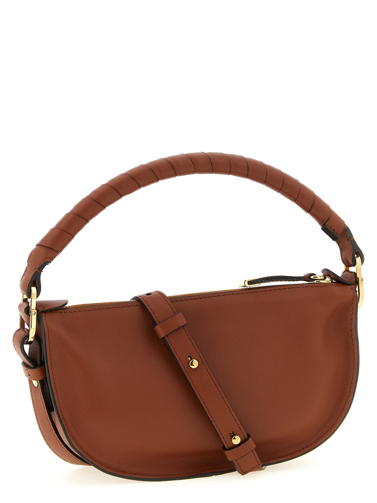 Chloé Braunes Kalbsleder Damen Crossbody Tasche