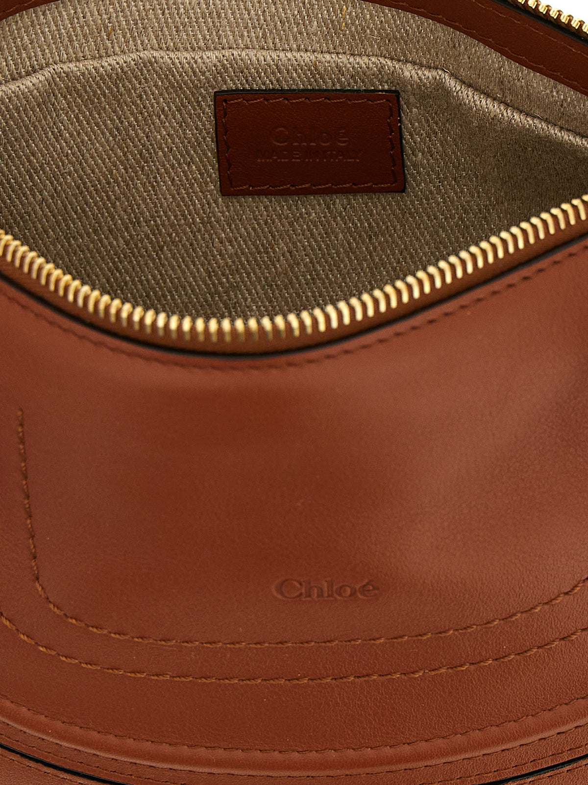 Chloé Braunes Kalbsleder Damen Crossbody Tasche