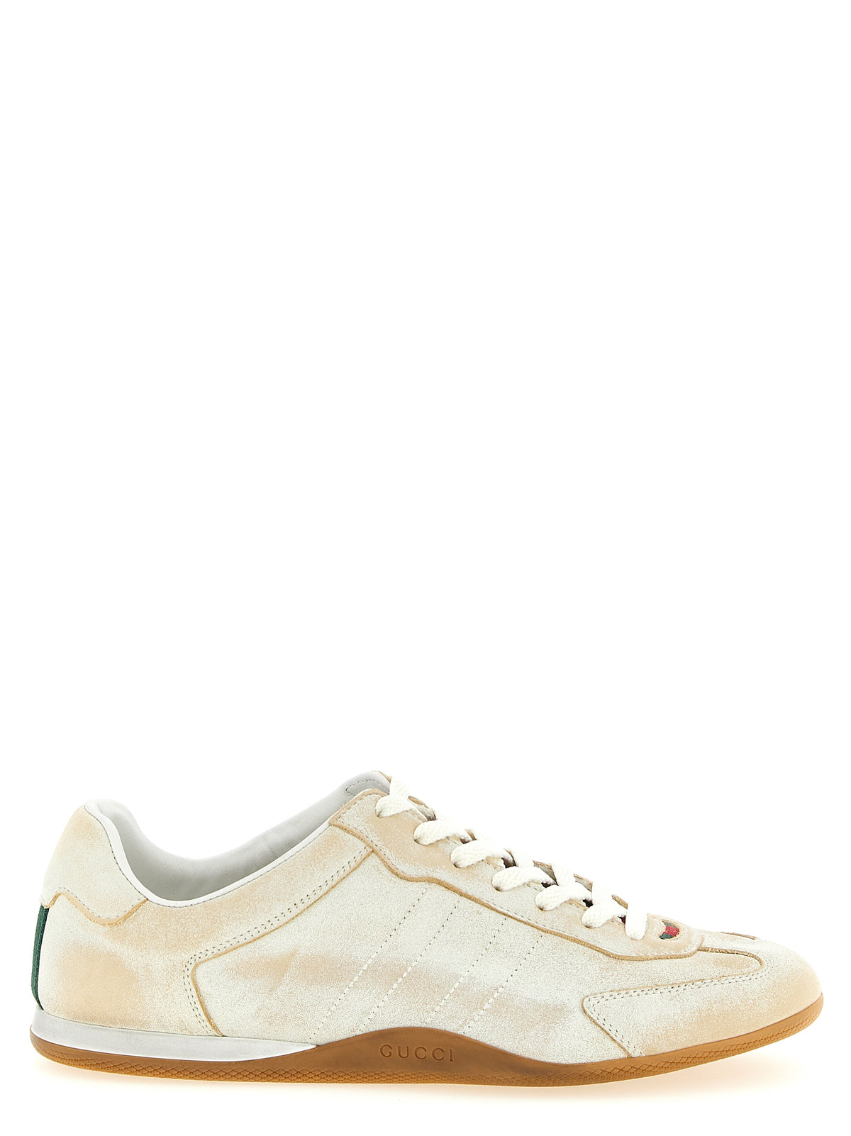 Gucci Beige Kalbsleder Low-Top-Sneaker