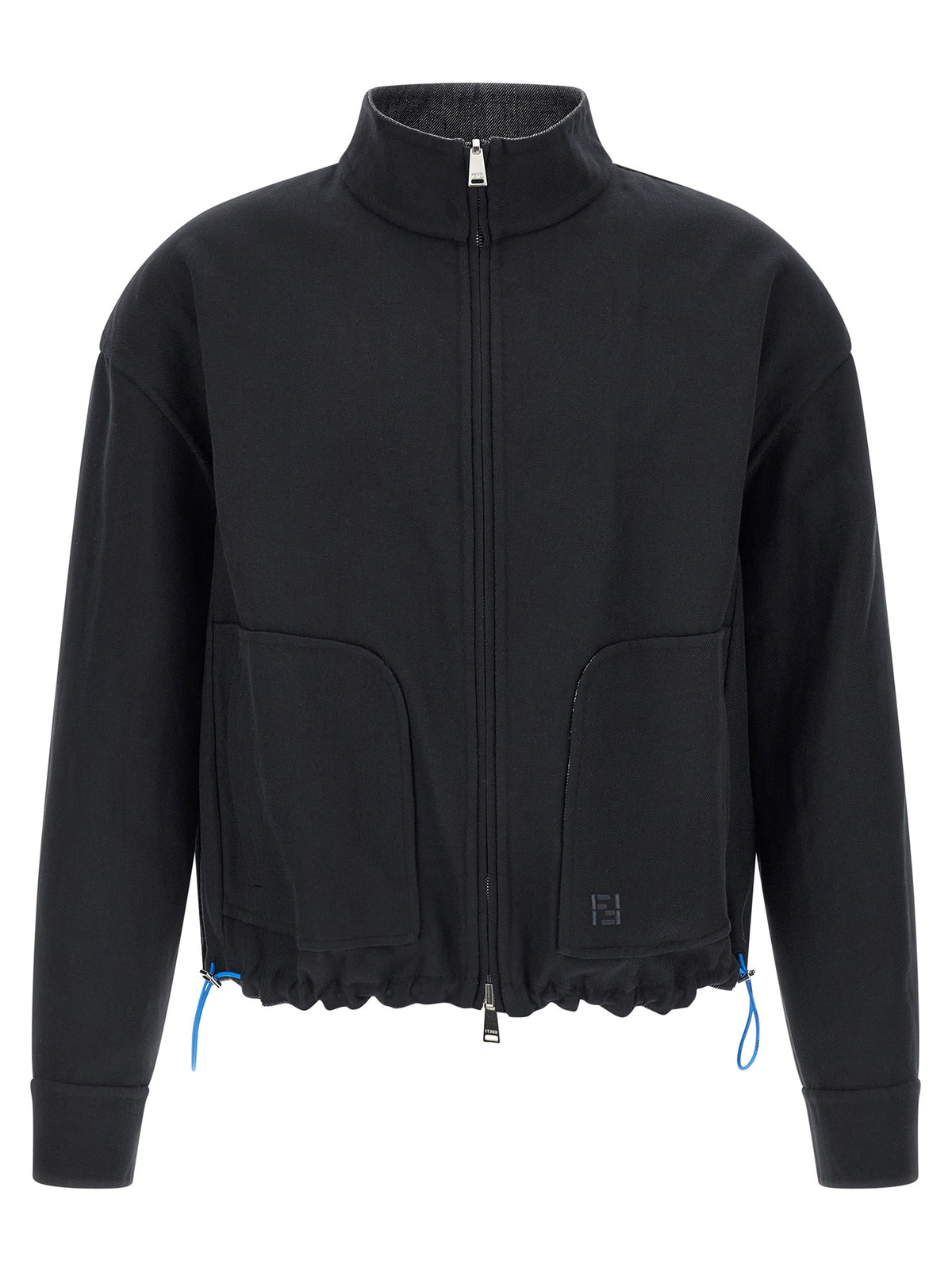 Fendi Blaue Jeansjacke aus Leinen