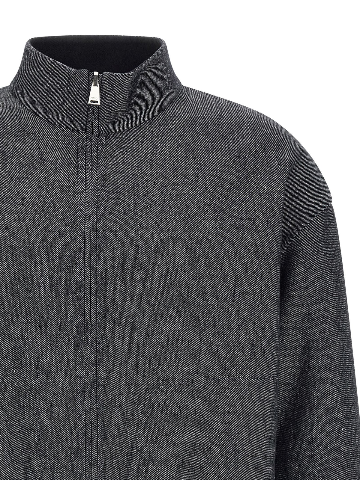 Fendi Blaue Jeansjacke aus Leinen