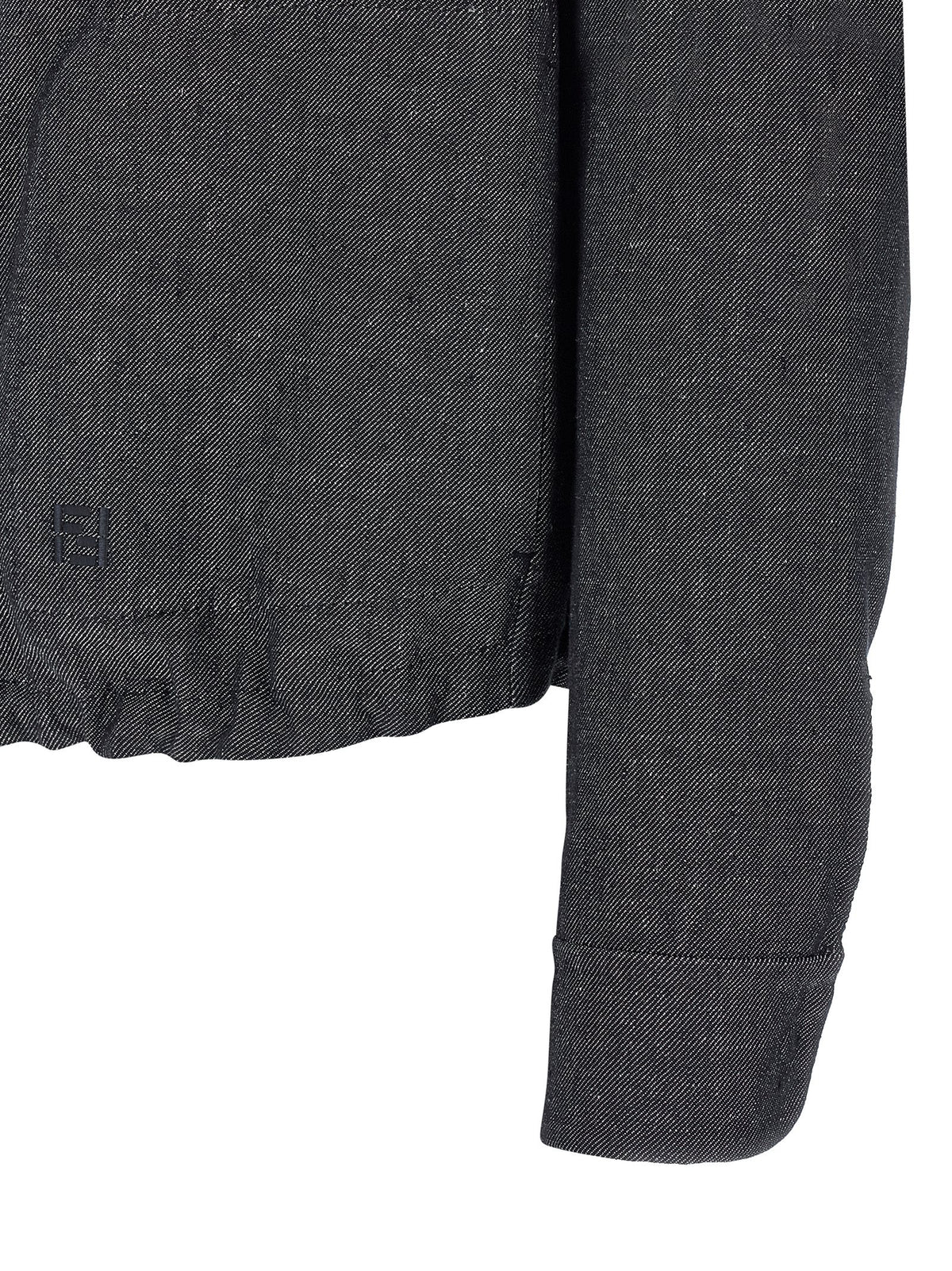 Fendi Blaue Jeansjacke aus Leinen