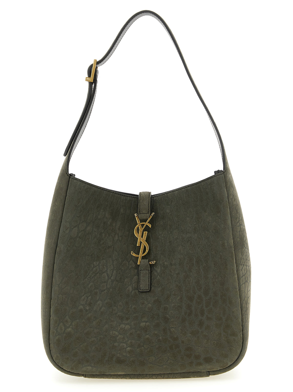 Saint Laurent Graue Lammleder-Schultertasche