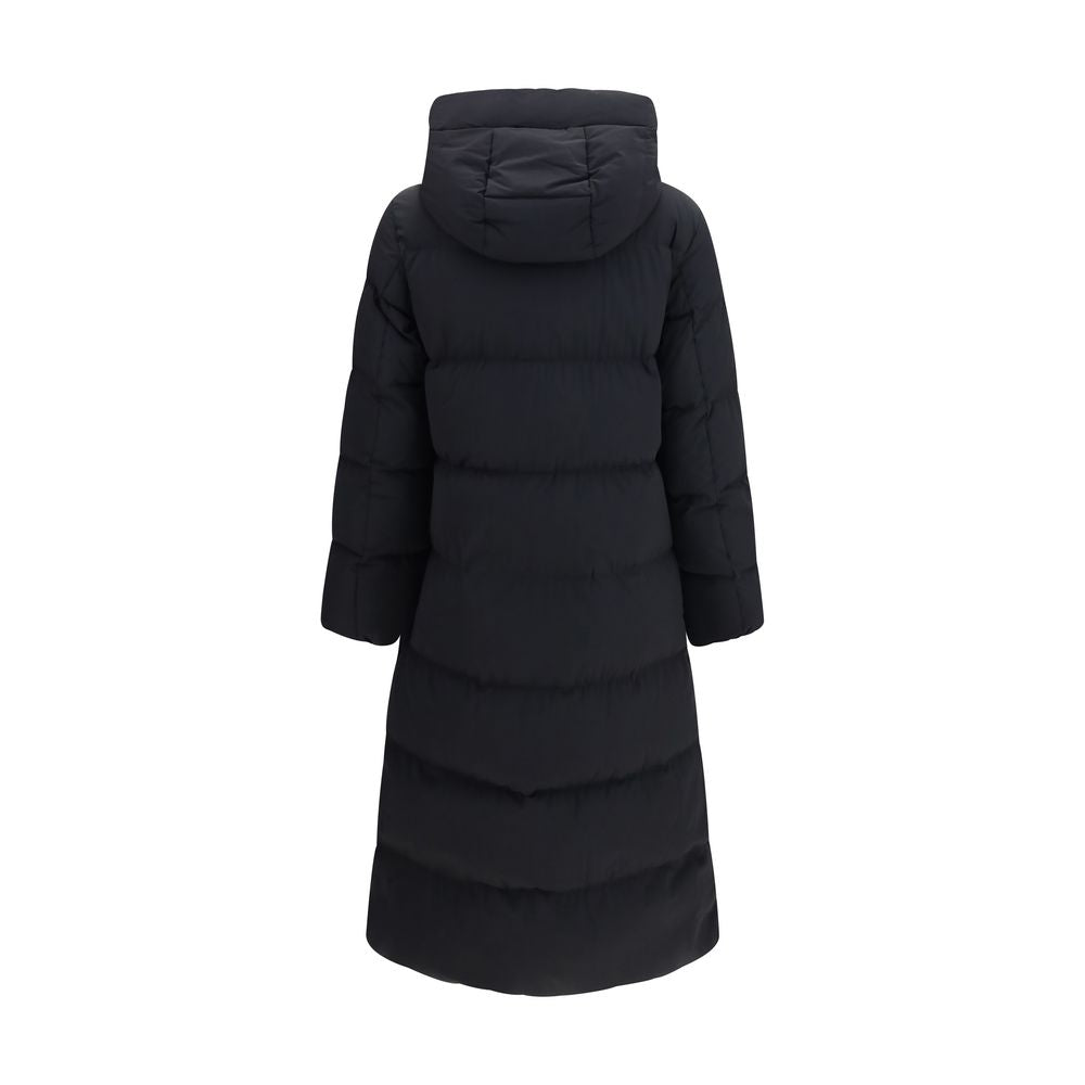 Woolrich Schwarze Polyamid-Jacke in voller Länge