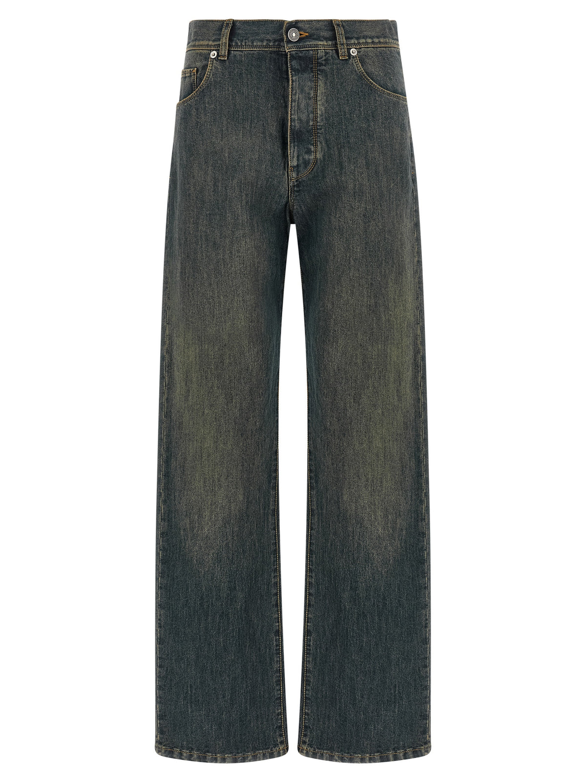 Fendi Blaue Jeans aus Baumwolle im geraden Schnitt