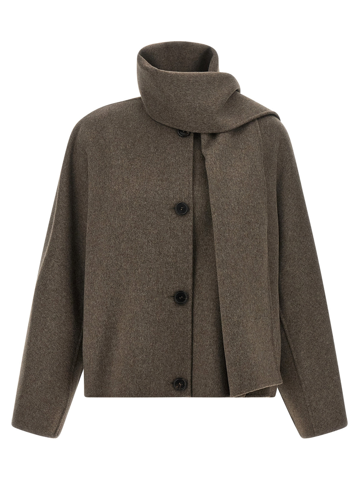 'S Max Mara Brauner Wollmantel in voller Länge
