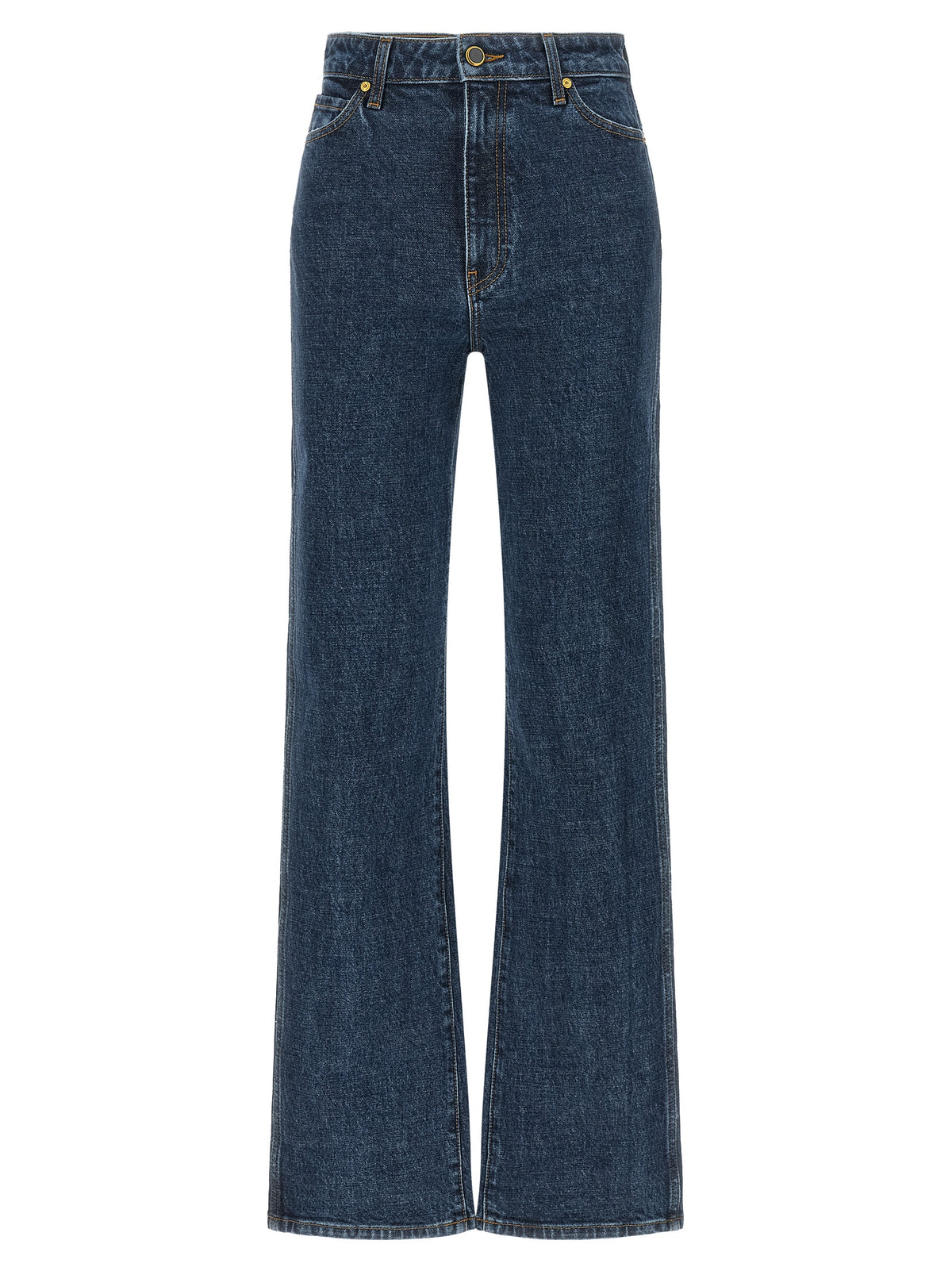 Khaite Blaue Jeans aus Baumwolle im geraden Schnitt
