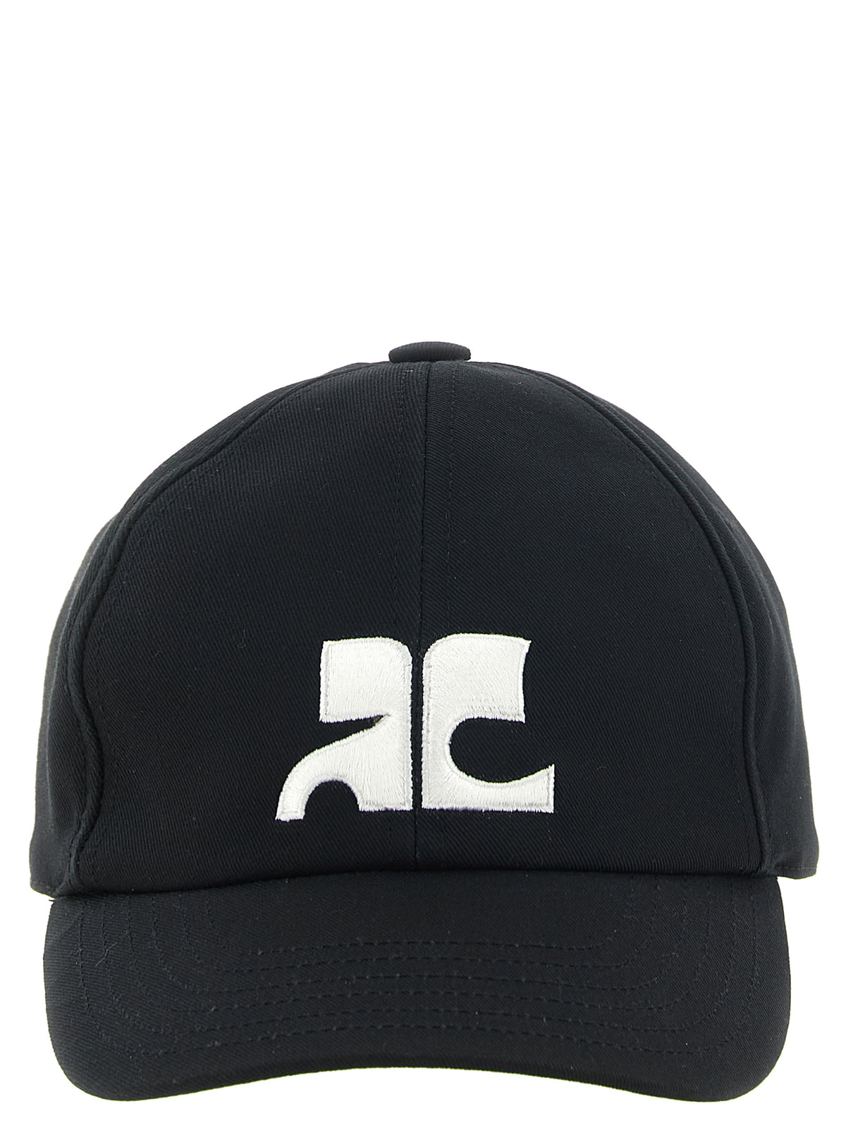 Courrèges Schwarze Baumwollkappe (Baseball Cap)