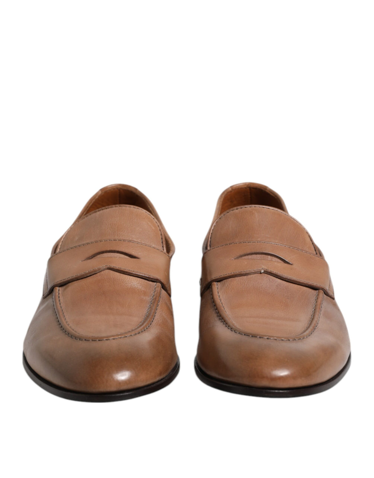 Brunello Cucinelli Braune Loafer aus Leder zum Hineinschlüpfen