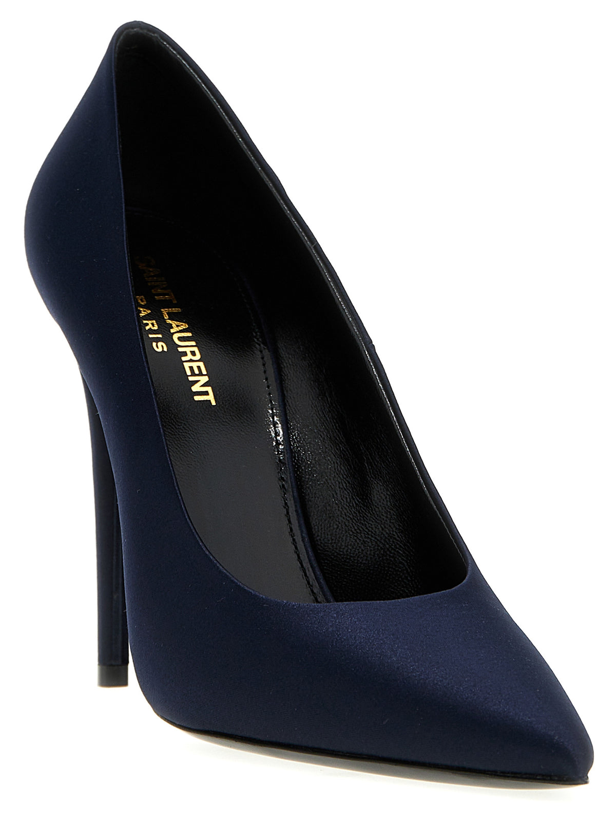Saint Laurent Blaue Pumps aus Polyester mit hohem Absatz