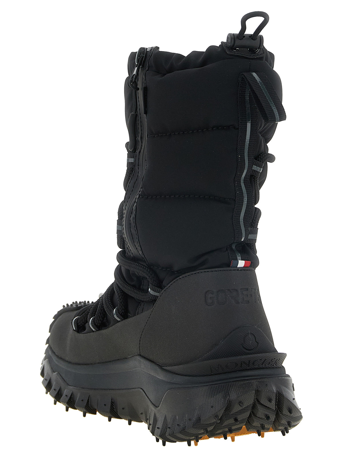 Moncler Schwarze Schnürstiefel aus Polyamid