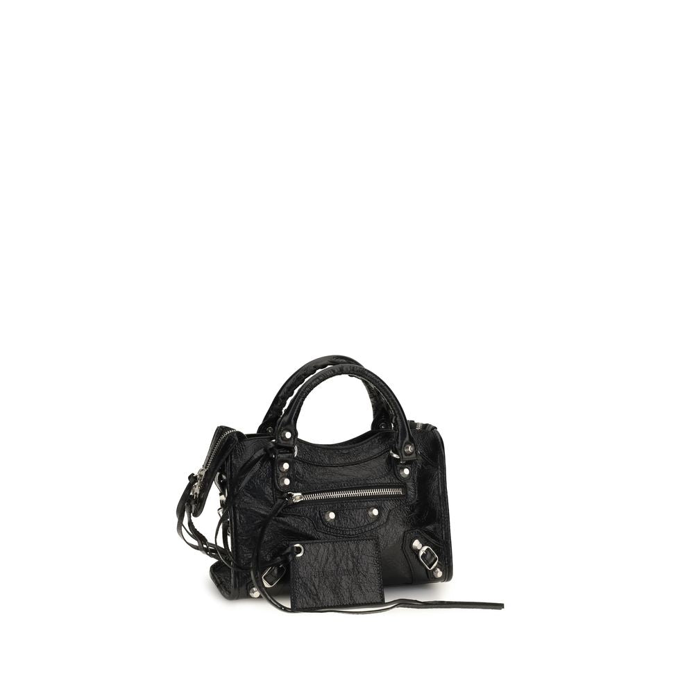 Balenciaga Schwarze Lammleder Schultertasche Ovis Aries