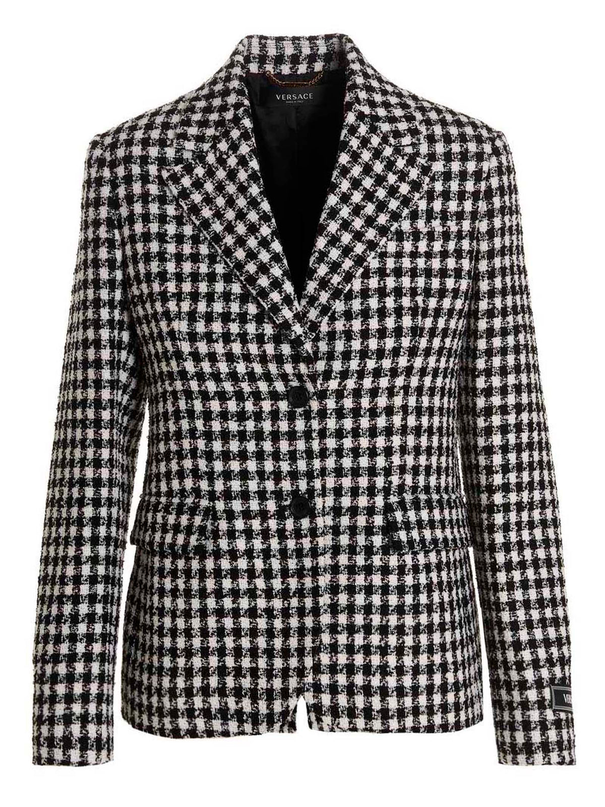 Versace Zweifarbiger Blazer aus reiner Schurwolle