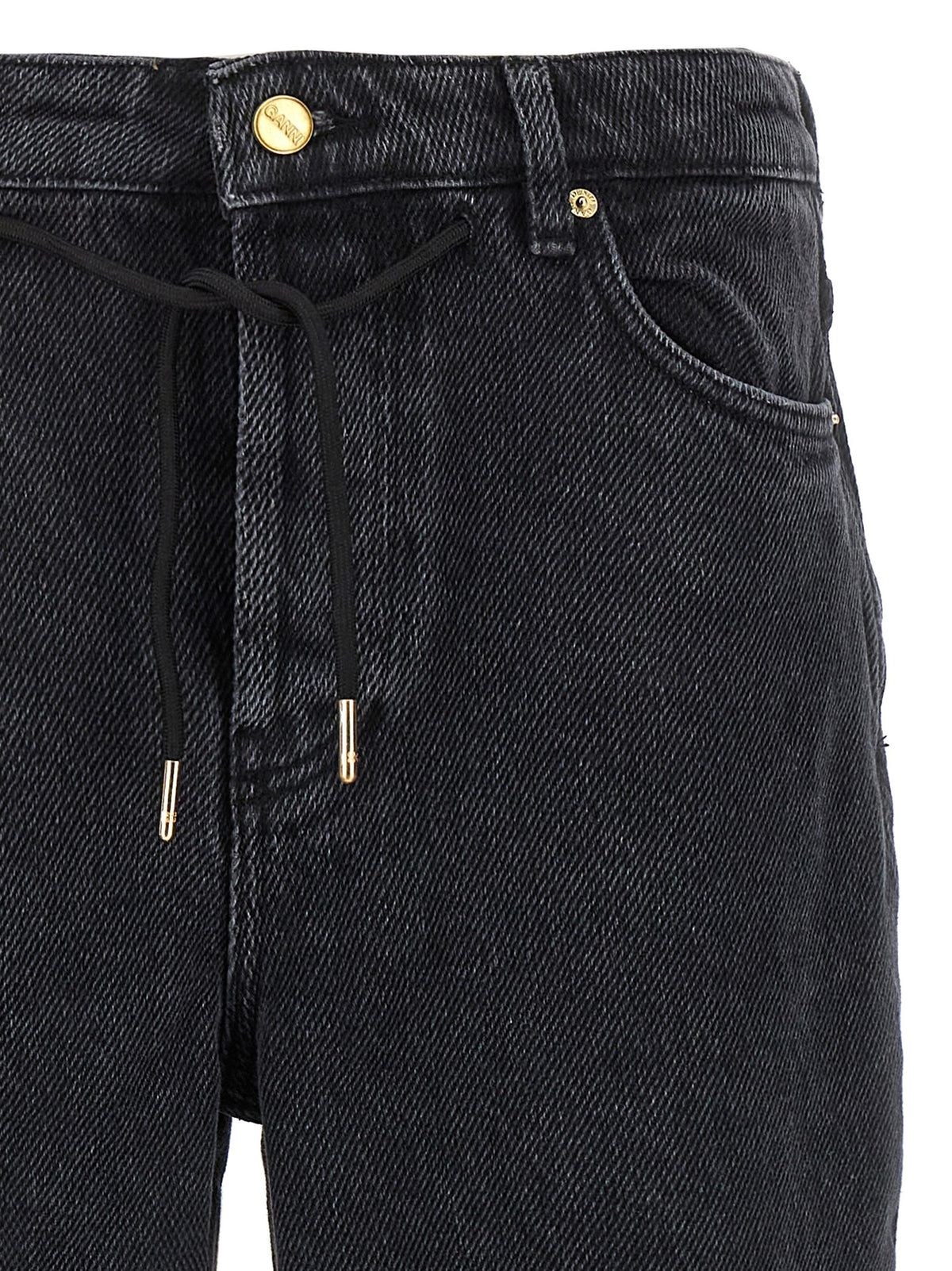 Ganni Schwarze Baumwolljeans Denim