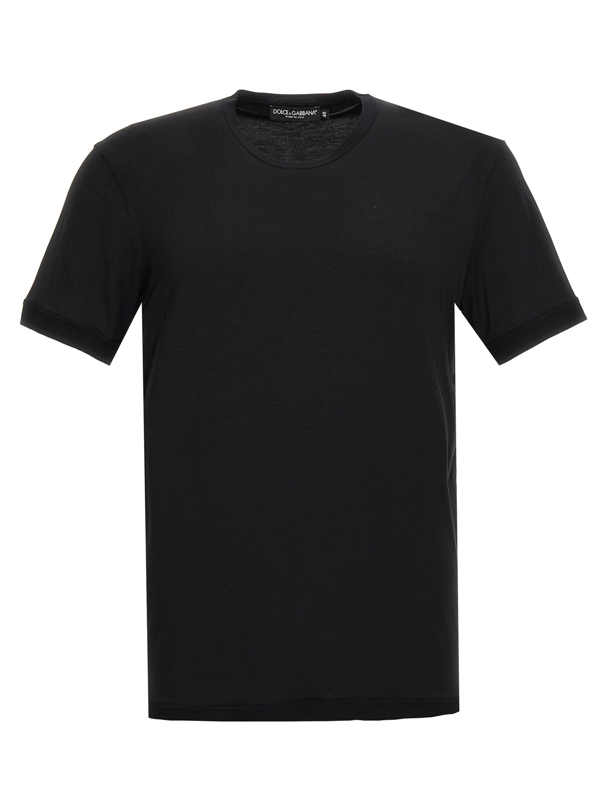 Dolce & Gabbana Schwarzes T-Shirt aus Viskose