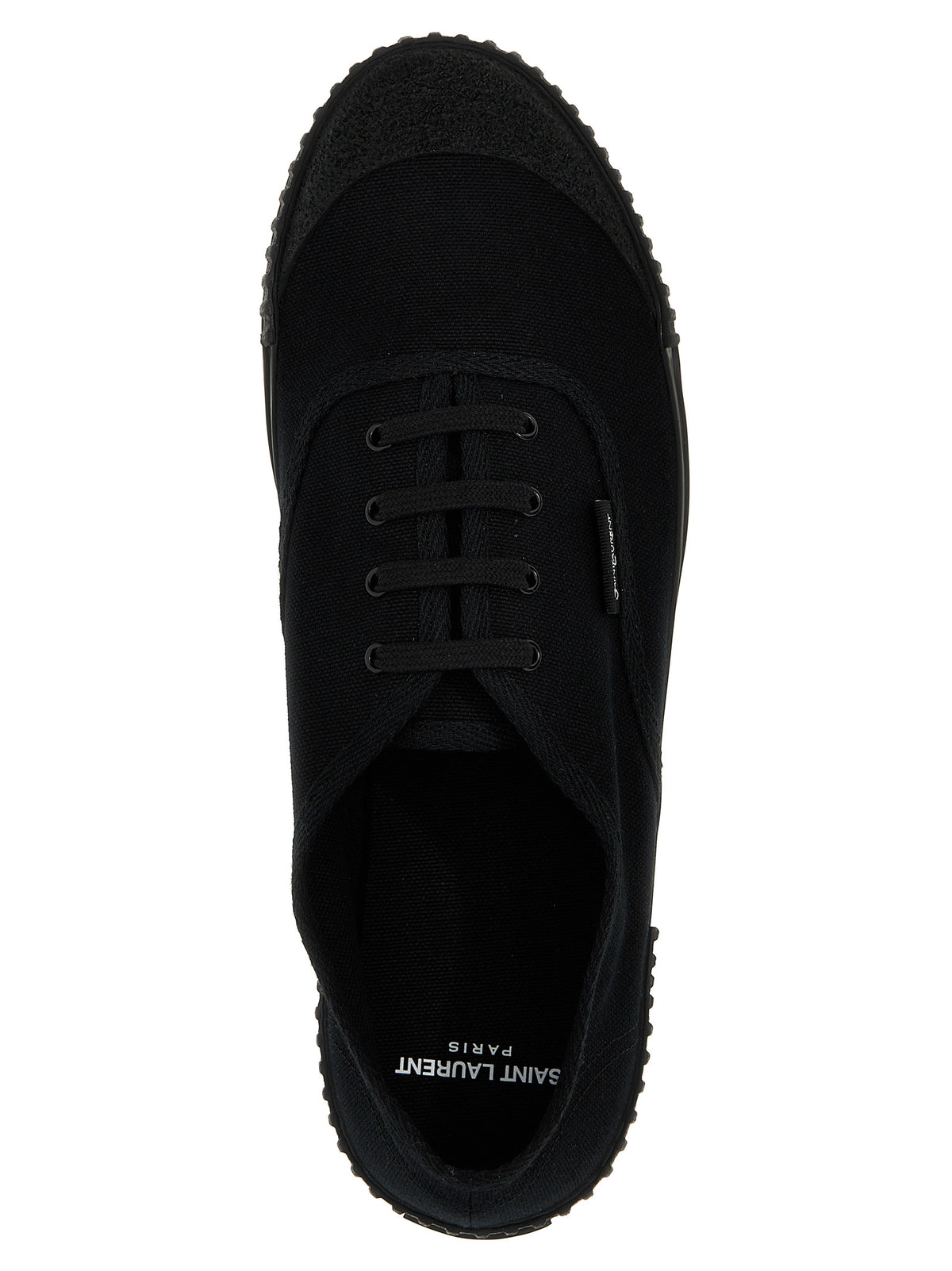 Saint Laurent Schwarze Low-Top-Sneaker aus Baumwolle