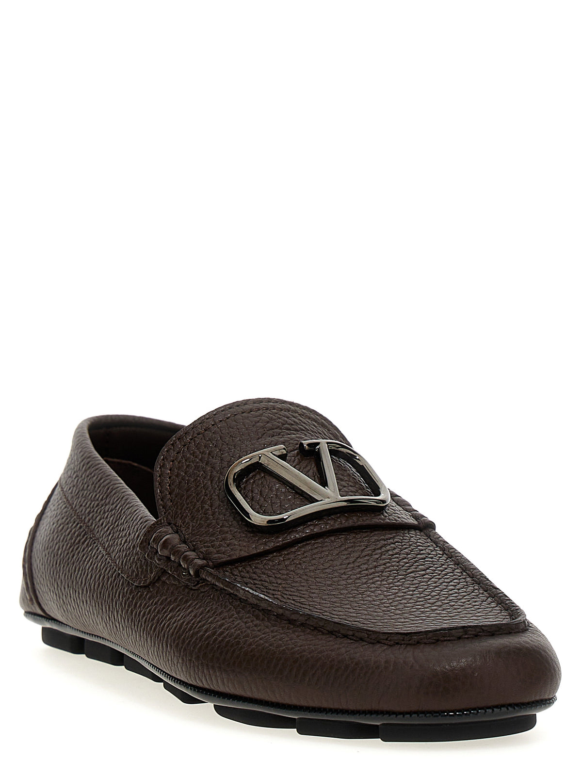 Valentino Garavani Braune Kalbsleder-Slipper