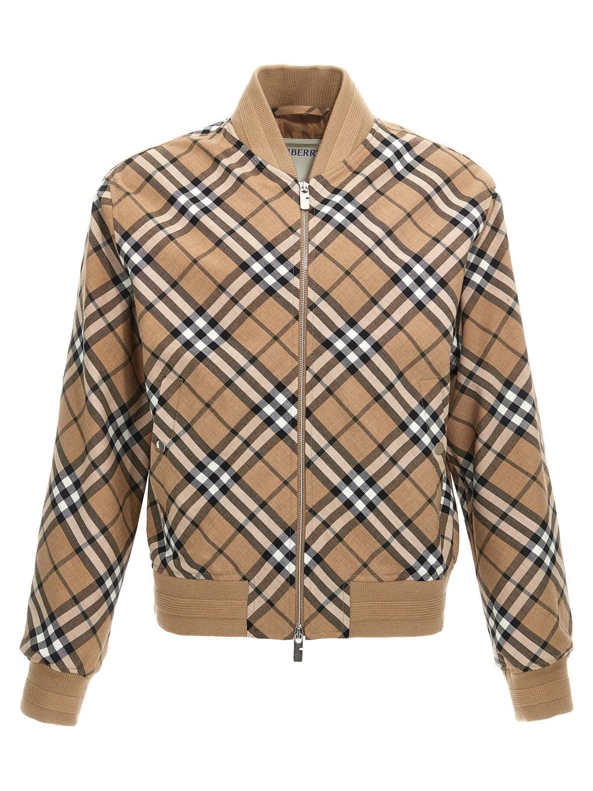 Burberry Mehrfarbige Bomberjacke aus Polyester