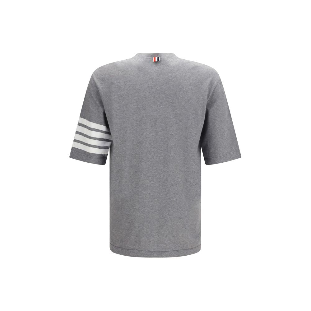 Thom Browne Graues Baumwoll-T-Shirt